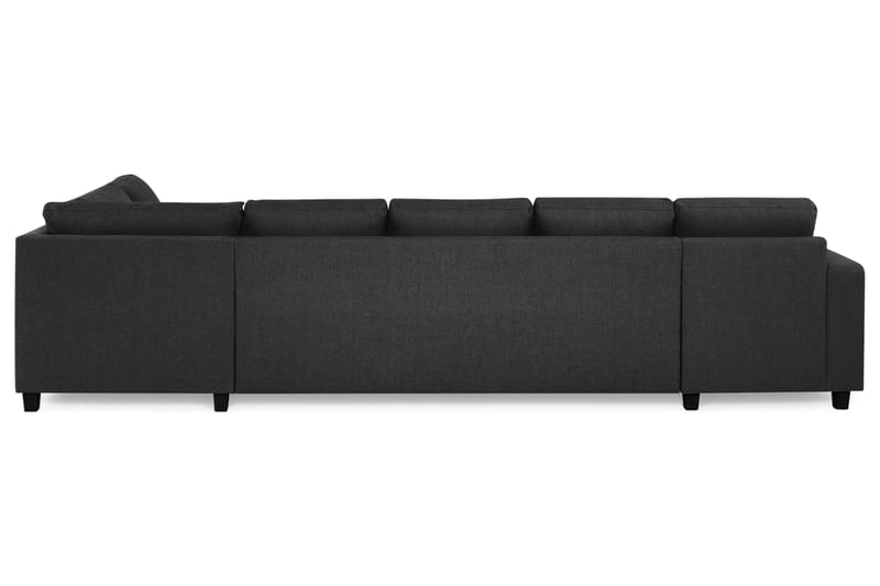 Crazy 5-sits Högervänd U-formad X-Large Soffa med Divan och Schäslong i Tyg - Antracit - Möbler - Soffa - U-soffa