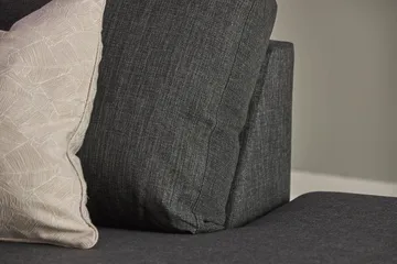 Crazy 5-sits Högervänd U-formad X-Large Soffa med Divan och Schäslong i Tyg - Antracit - Möbler - Soffa - U-soffa