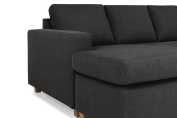 Crazy 5-sits Högervänd U-formad X-Large Soffa med Divan och Schäslong i Tyg - Antracit - Möbler - Soffa - U-soffa