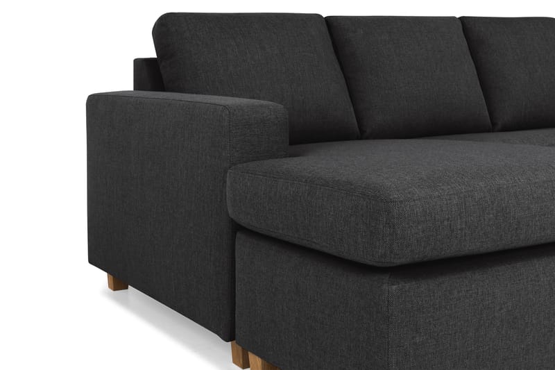 Crazy 5-sits Högervänd U-formad X-Large Soffa med Divan och Schäslong i Tyg - Antracit - Möbler - Soffa - U-soffa