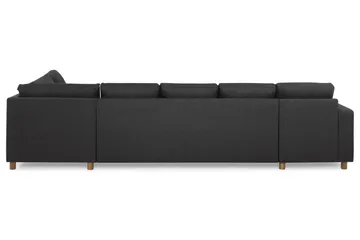 Crazy 5-sits Högervänd U-formad X-Large Soffa med Divan och Schäslong i Tyg - Antracit - Möbler - Soffa - U-soffa