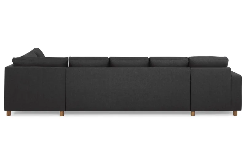 Crazy 5-sits Högervänd U-formad X-Large Soffa med Divan och Schäslong i Tyg - Antracit - Möbler - Soffa - U-soffa
