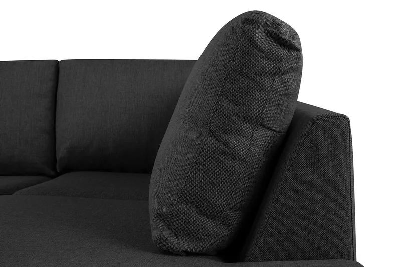 Crazy 5-sits Högervänd U-formad X-Large Soffa med Divan och Schäslong i Tyg - Antracit - Möbler - Soffa - U-soffa