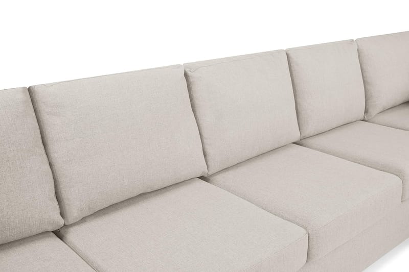 Crazy 5-sits Högervänd U-formad X-Large Soffa med Divan och Schäslong i Tyg - Beige - Möbler - Soffa - U-soffa