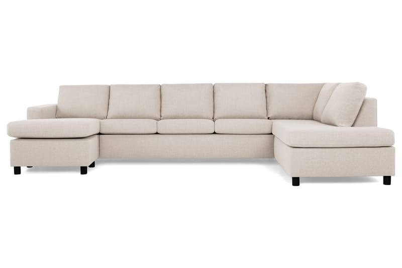 Crazy 5-sits Högervänd U-formad X-Large Soffa med Divan och Schäslong i Tyg - Beige - Möbler - Soffa - U-soffa