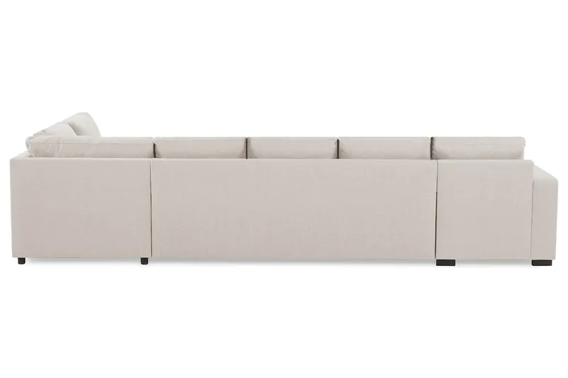 Crazy 5-sits Högervänd U-formad X-Large Soffa med Divan och Schäslong i Tyg - Beige - Möbler - Soffa - U-soffa