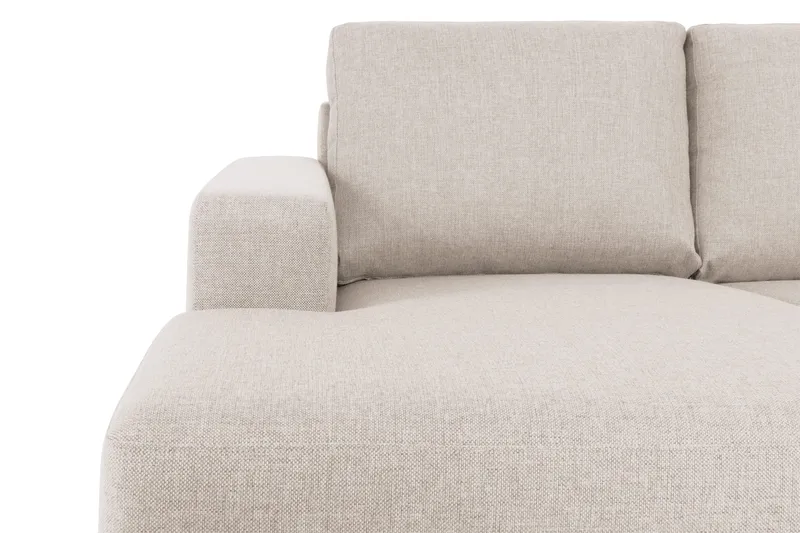 Crazy 5-sits Högervänd U-formad X-Large Soffa med Divan och Schäslong i Tyg - Beige - Möbler - Soffa - U-soffa