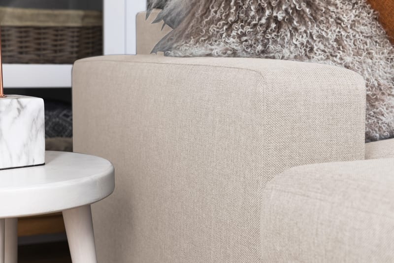 Crazy 5-sits Högervänd U-formad X-Large Soffa med Divan och Schäslong i Tyg - Beige - Möbler - Soffa - U-soffa