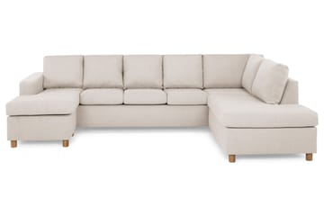 Crazy 5-sits Högervänd U-formad X-Large Soffa med Divan och Schäslong i Tyg - Beige - Möbler - Soffa - U-soffa