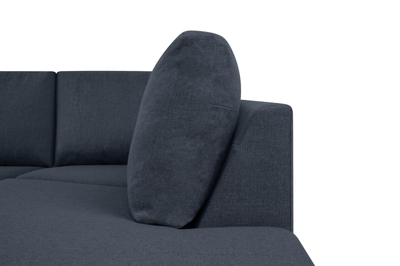 Crazy 5-sits Högervänd U-formad X-Large Soffa med Divan och Schäslong i Tyg - Blå - Möbler - Soffa - U-soffa