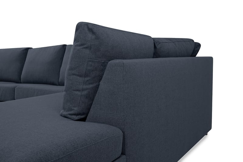 Crazy 5-sits Högervänd U-formad X-Large Soffa med Divan och Schäslong i Tyg - Blå - Möbler - Soffa - U-soffa