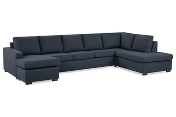 Crazy 5-sits Högervänd U-formad X-Large Soffa med Divan och Schäslong i Tyg - Blå - Möbler - Soffa - U-soffa