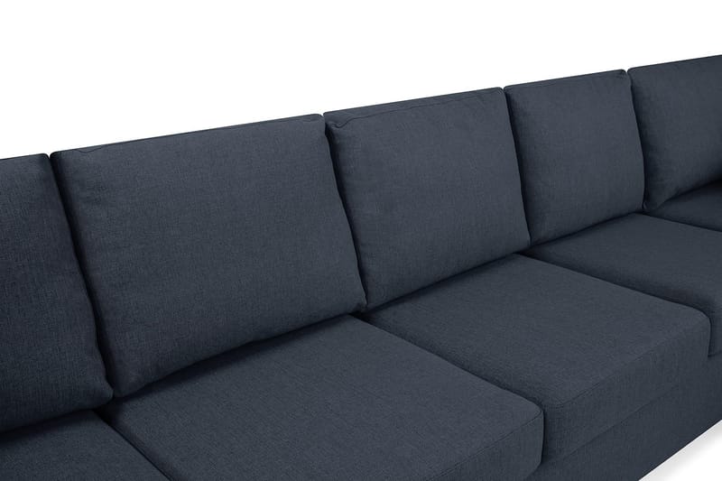 Crazy 5-sits Högervänd U-formad X-Large Soffa med Divan och Schäslong i Tyg - Blå - Möbler - Soffa - U-soffa