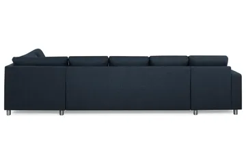 Crazy 5-sits Högervänd U-formad X-Large Soffa med Divan och Schäslong i Tyg - Blå - Möbler - Soffa - U-soffa