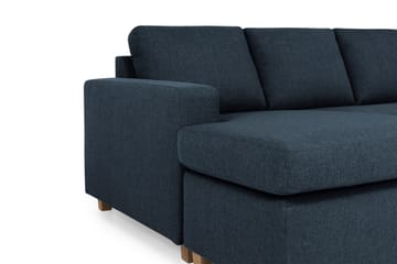 Crazy 5-sits Högervänd U-formad X-Large Soffa med Divan och Schäslong i Tyg - Blå - Möbler - Soffa - U-soffa