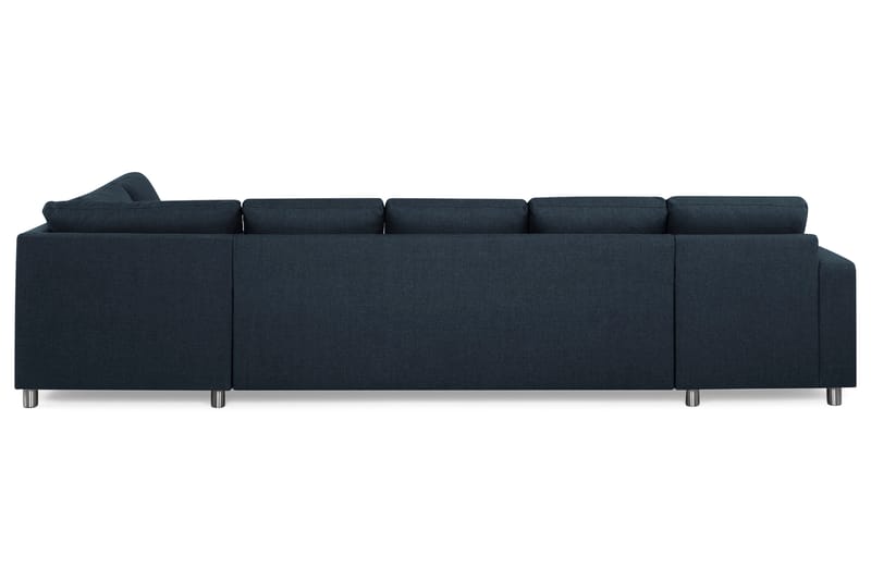 Crazy 5-sits Högervänd U-formad X-Large Soffa med Divan och Schäslong i Tyg - Blå - Möbler - Soffa - U-soffa