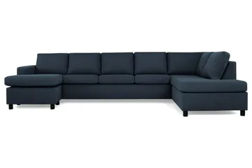 Crazy 5-sits Högervänd U-formad X-Large Soffa med Divan och Schäslong i Tyg - Blå - Möbler - Soffa - U-soffa