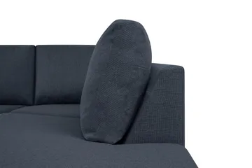 Crazy 5-sits Högervänd U-formad X-Large Soffa med Divan och Schäslong i Tyg - Blå - Möbler - Soffa - U-soffa