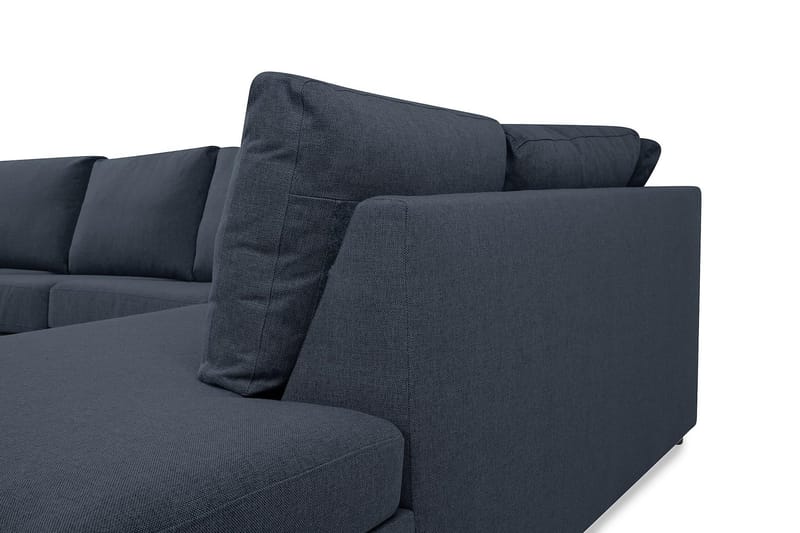Crazy 5-sits Högervänd U-formad X-Large Soffa med Divan och Schäslong i Tyg - Blå - Möbler - Soffa - U-soffa
