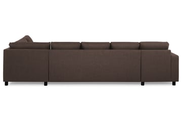 Crazy 5-sits Högervänd U-formad X-Large Soffa med Divan och Schäslong i Tyg - Brun - Möbler - Soffa - U-soffa