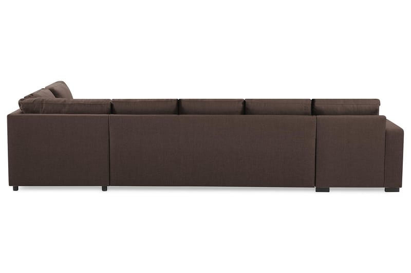 Crazy 5-sits Högervänd U-formad X-Large Soffa med Divan och Schäslong i Tyg - Brun - Möbler - Soffa - U-soffa