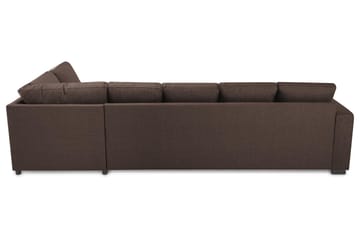 Crazy 5-sits Högervänd U-formad X-Large Soffa med Divan och Schäslong i Tyg - Brun - Möbler - Soffa - U-soffa