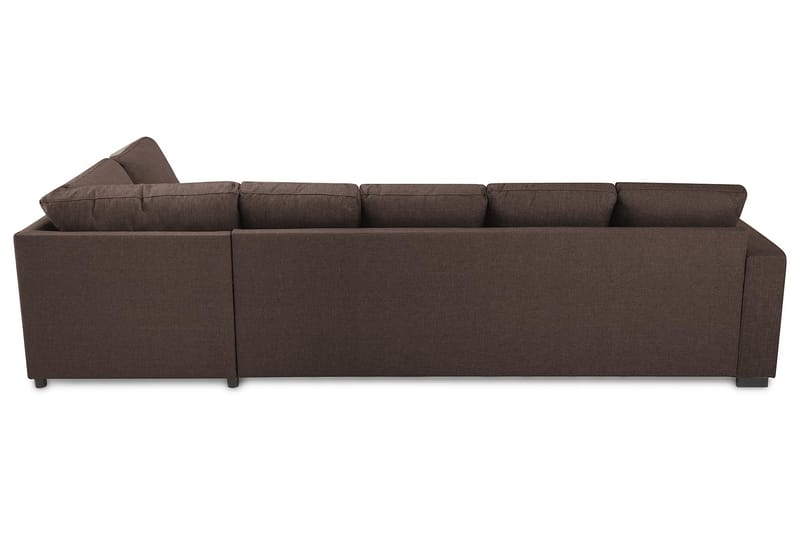 Crazy 5-sits Högervänd U-formad X-Large Soffa med Divan och Schäslong i Tyg - Brun - Möbler - Soffa - U-soffa