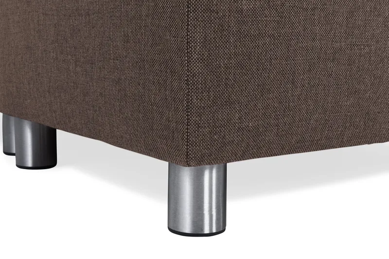 Crazy 5-sits Högervänd U-formad X-Large Soffa med Divan och Schäslong i Tyg - Brun - Möbler - Soffa - U-soffa