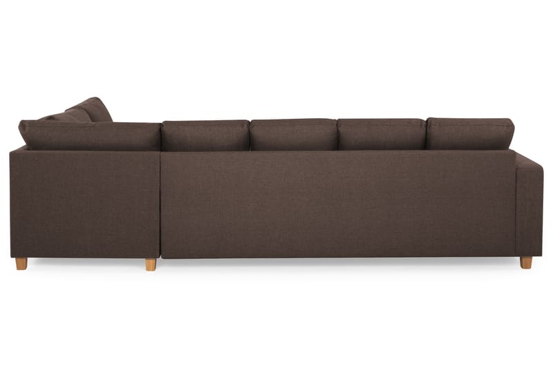 Crazy 5-sits Högervänd U-formad X-Large Soffa med Divan och Schäslong i Tyg - Brun - Möbler - Soffa - U-soffa