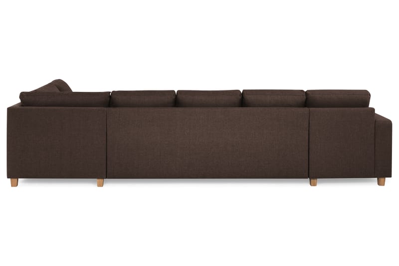Crazy 5-sits Högervänd U-formad X-Large Soffa med Divan och Schäslong i Tyg - Brun - Möbler - Soffa - U-soffa