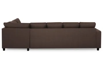 Crazy 5-sits Högervänd U-formad X-Large Soffa med Divan och Schäslong i Tyg - Brun - Möbler - Soffa - U-soffa