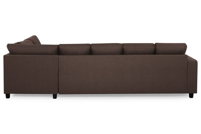 Crazy 5-sits Högervänd U-formad X-Large Soffa med Divan och Schäslong i Tyg - Brun - Möbler - Soffa - U-soffa
