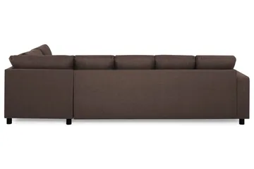 Crazy 5-sits Högervänd U-formad X-Large Soffa med Divan och Schäslong i Tyg - Brun - Möbler - Soffa - U-soffa