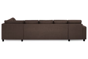 Crazy 5-sits Högervänd U-formad X-Large Soffa med Divan och Schäslong i Tyg - Brun - Möbler - Soffa - U-soffa