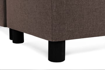 Crazy 5-sits Högervänd U-formad X-Large Soffa med Divan och Schäslong i Tyg - Brun - Möbler - Soffa - U-soffa