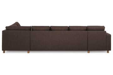 Crazy 5-sits Högervänd U-formad X-Large Soffa med Divan och Schäslong i Tyg - Brun - Möbler - Soffa - U-soffa