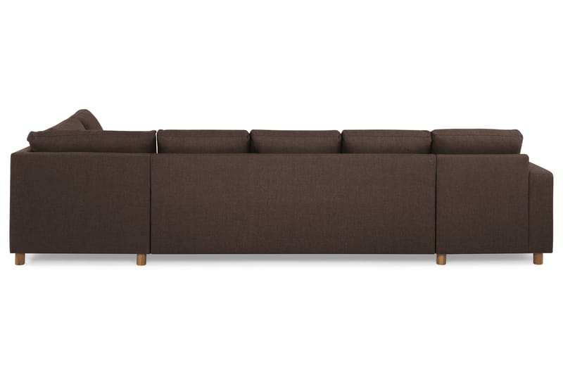 Crazy 5-sits Högervänd U-formad X-Large Soffa med Divan och Schäslong i Tyg - Brun - Möbler - Soffa - U-soffa