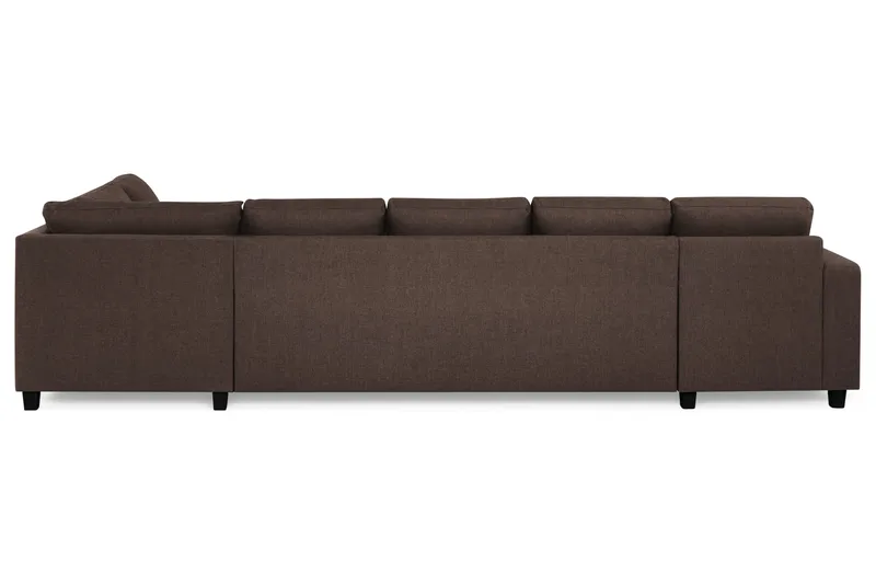 Crazy 5-sits Högervänd U-formad X-Large Soffa med Divan och Schäslong i Tyg - Brun - Möbler - Soffa - U-soffa