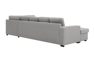 Crazy 5-sits Högervänd U-formad X-Large Soffa med Divan och Schäslong i Tyg - Grå - Möbler - Soffa - U-soffa