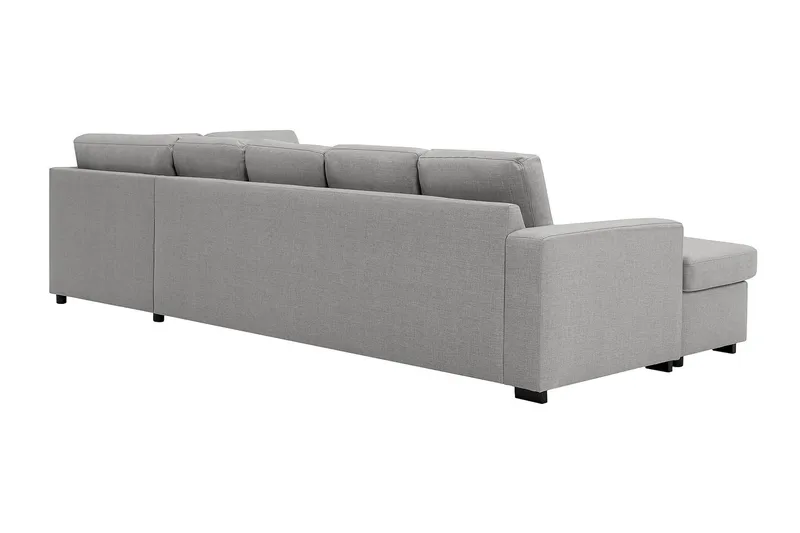 Crazy 5-sits Högervänd U-formad X-Large Soffa med Divan och Schäslong i Tyg - Grå - Möbler - Soffa - U-soffa