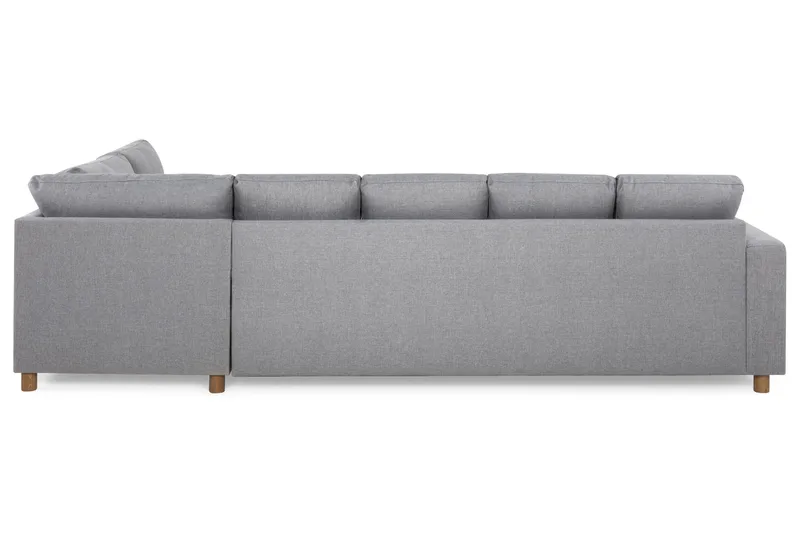 Crazy 5-sits Högervänd U-formad X-Large Soffa med Divan och Schäslong i Tyg - Grå - Möbler - Soffa - U-soffa
