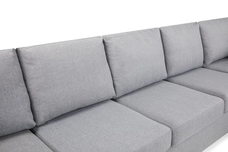 Crazy 5-sits Högervänd U-formad X-Large Soffa med Divan och Schäslong i Tyg - Grå - Möbler - Soffa - U-soffa