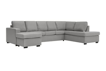 Crazy 5-sits Högervänd U-formad X-Large Soffa med Divan och Schäslong i Tyg - Grå - Möbler - Soffa - U-soffa