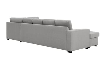 Crazy 5-sits Högervänd U-formad X-Large Soffa med Divan och Schäslong i Tyg - Grå - Möbler - Soffa - U-soffa