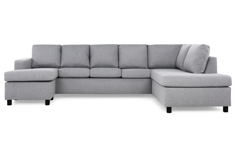 Crazy 5-sits Högervänd U-formad X-Large Soffa med Divan och Schäslong i Tyg - Grå - Möbler - Soffa - U-soffa