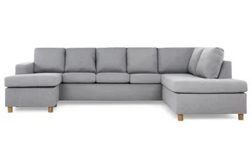 Crazy 5-sits Högervänd U-formad X-Large Soffa med Divan och Schäslong i Tyg - Grå - Möbler - Soffa - U-soffa