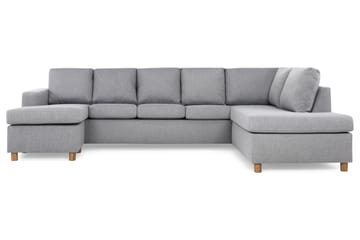 Crazy 5-sits Högervänd U-formad X-Large Soffa med Divan och Schäslong i Tyg - Grå - Möbler - Soffa - U-soffa