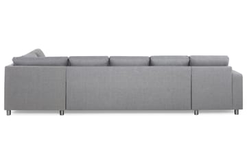 Crazy 5-sits Högervänd U-formad X-Large Soffa med Divan och Schäslong i Tyg - Grå - Möbler - Soffa - U-soffa