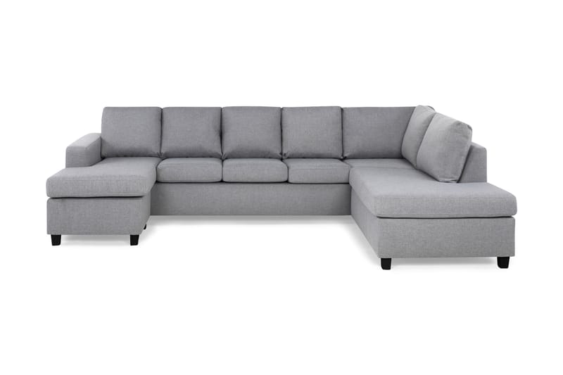 Crazy 5-sits Högervänd U-formad X-Large Soffa med Divan och Schäslong i Tyg - Grå - Möbler - Soffa - U-soffa