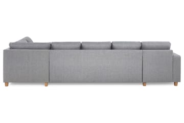 Crazy 5-sits Högervänd U-formad X-Large Soffa med Divan och Schäslong i Tyg - Grå - Möbler - Soffa - U-soffa